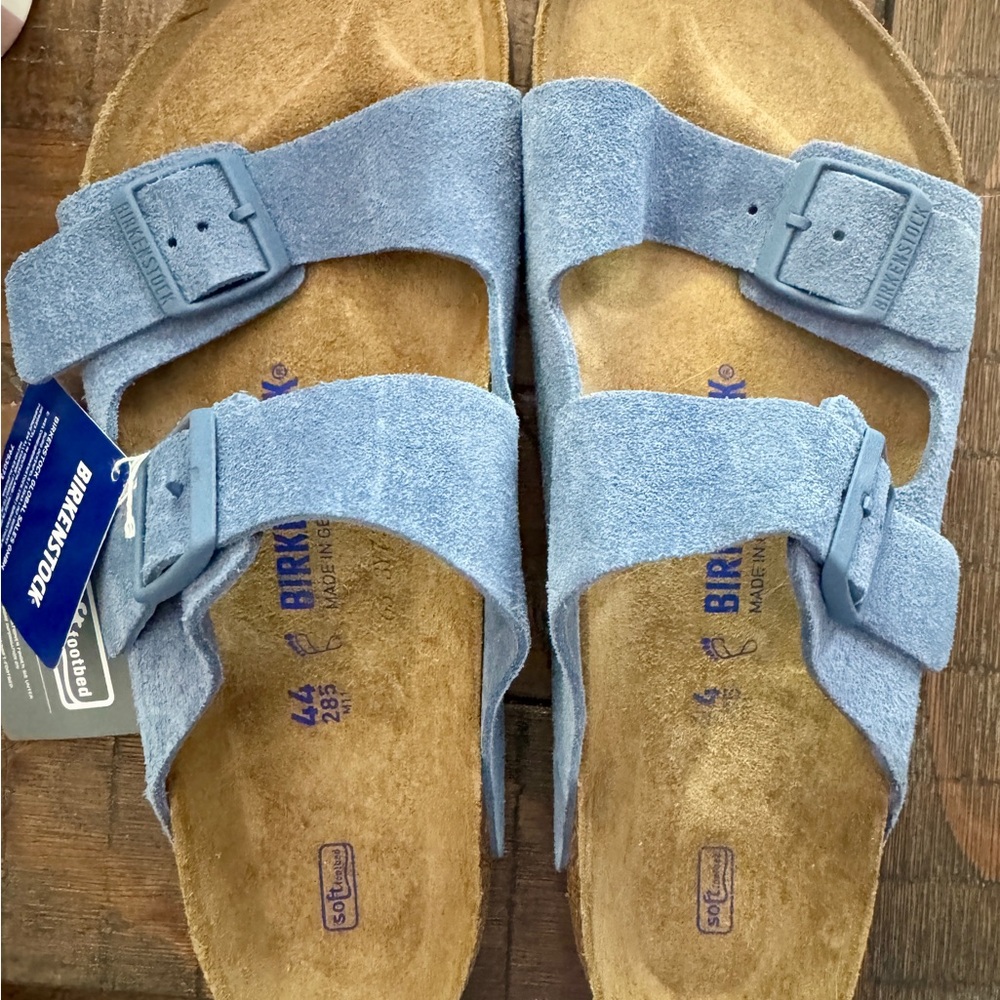 Birkenstock Light Blue Suede Sandals